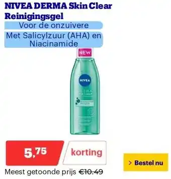 Bol.com NIVEA DERMA Skin Clear Reinigingsgel aanbieding