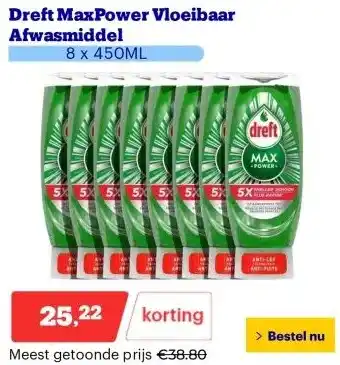 Bol.com Dreft MaxPower Vloeibaar Afwasmiddel aanbieding