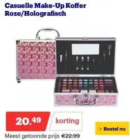 Bol.com Casuelle Make-Up Koffer Roze/Holografisch aanbieding