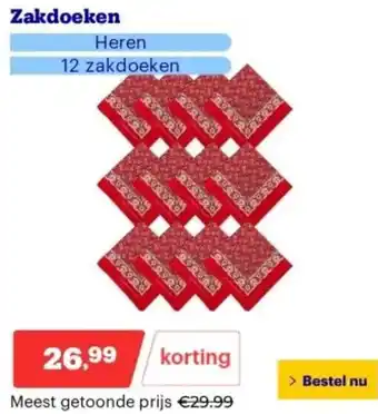 Bol.com Zakdoeken aanbieding