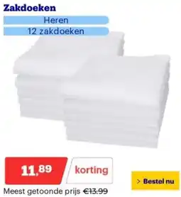 Bol.com Zakdoeken aanbieding