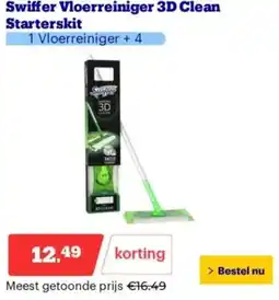 Bol.com Swiffer Vloerreiniger 3D Clean Starterskit aanbieding