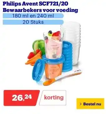 Bol.com Philips Avent SCF721/20 Bewaarbekers voor voeding aanbieding