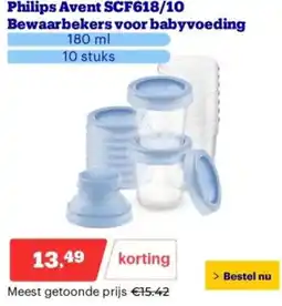 Bol.com Philips Avent SCF618/10 Bewaarbekers voor babyvoeding aanbieding