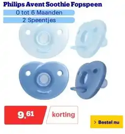 Bol.com Philips Avent Soothie Fopspeen aanbieding