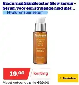 Bol.com Biodermal Skin Booster Glow serum Serum voor een stralende huid met hyaluronzuur en Vitamine C aanbieding