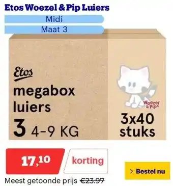 Bol.com Etos Woezel & Pip Luiers aanbieding