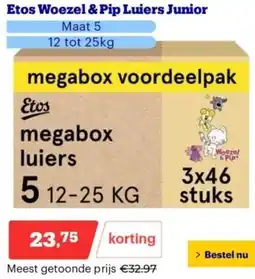 Bol.com Etos Woezel & Pip Luiers Junior aanbieding