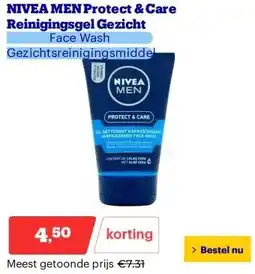 Bol.com NIVEA MEN Protect & Care Reinigingsgel Gezicht aanbieding