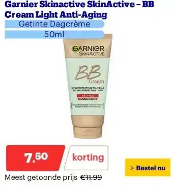 Bol.com Garnier Skinactive SkinActive – BB Cream Light Anti-Aging aanbieding