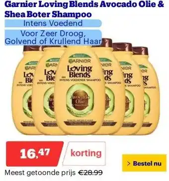 Bol.com Garnier Loving Blends Avocado Olie & Shea Boter Shampoo aanbieding