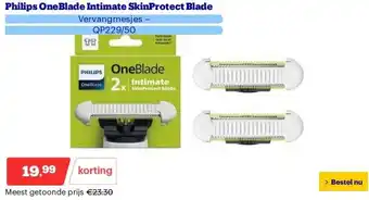 Bol.com Philips OneBlade Intimate SkinProtect Blade aanbieding