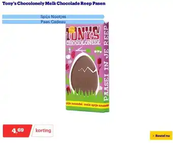 Bol.com Tony's Chocolonely Melk Chocolade Reep Pasen aanbieding