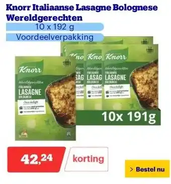 Bol.com Knorr Italiaanse Lasagne Bolognese Wereldgerechten aanbieding