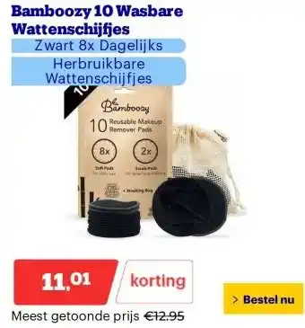 Bol.com Bamboozy 10 Wasbare Wattenschijfjes aanbieding