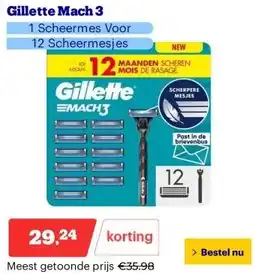 Bol.com Gillette Mach 3 aanbieding