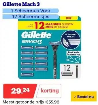 Bol.com Gillette Mach 3 aanbieding