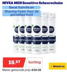 Bol.com NIVEA MEN Sensitive Scheerschuim aanbieding