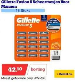 Bol.com Gillette Fusion 5 Scheermesjes Voor Mannen aanbieding