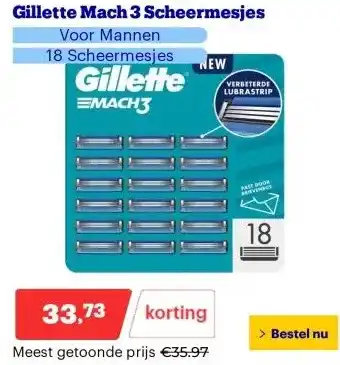 Bol.com Gillette Mach 3 Scheermesjes aanbieding