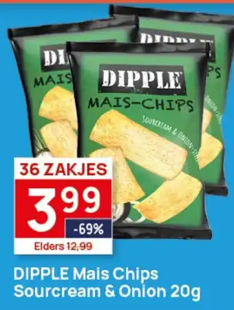 Butlon Dipple mais chips sourcream & onion aanbieding