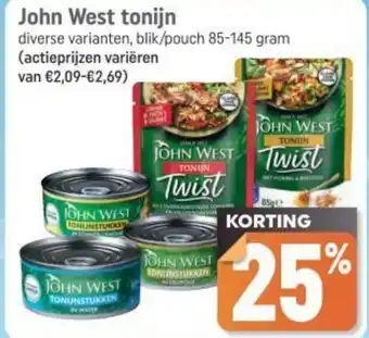 Dagwinkel John West tonijn aanbieding