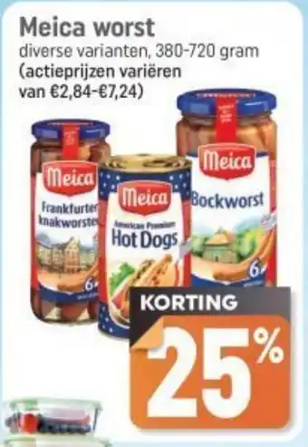 Dagwinkel Meica worst aanbieding