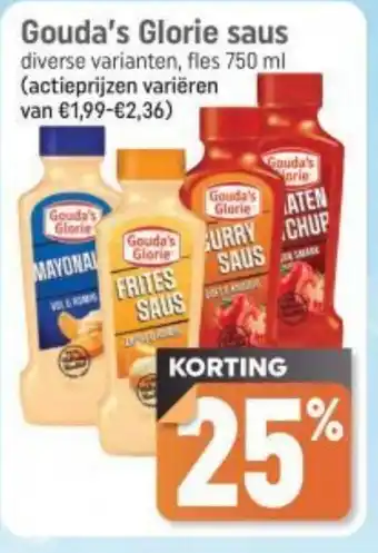 Dagwinkel Gouda's Glorie saus aanbieding