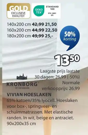 Jysk VIVIAN HOESLAKEN aanbieding