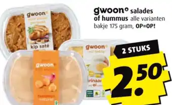 Boni gwoon salades of hummus alle varianten aanbieding