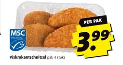 Boni Viskrokantschnitzel pak 4 stuks aanbieding