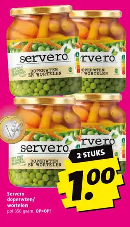 Boni Servero doperwten/ wortelen aanbieding