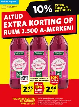 Boni 10% EXTRA KORTING BIJ 2 STUKS aanbieding