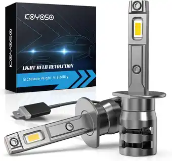 Amazon KOYOSO H1 LED-lampen, 16.000 lm, autolampen, compatibel met DC 12 V, voor energie-efficiëntie aanbieding