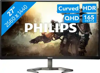 Bol.com Philips Momentum 27M1C5500VL - QHD Curved Gaming Monitor - 165hz - 27 inch aanbieding