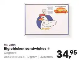 HANOS Mr. John Big chicken sandwiches Gegaard aanbieding