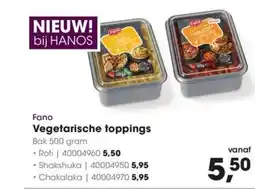 HANOS Vegetarische toppings aanbieding