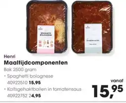 HANOS Henri Maaltijdcomponenten aanbieding