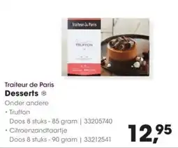 HANOS Traiteur de Paris Desserts aanbieding