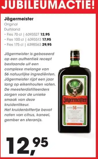 HANOS Jägermeister aanbieding