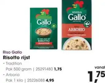 HANOS Riso Gallo Risotto rijst aanbieding