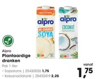 HANOS Alpro Plantaardige dranken aanbieding