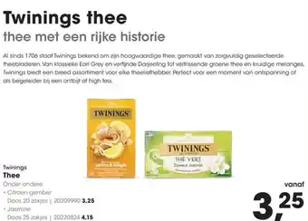 HANOS Twinings thee aanbieding