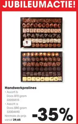 HANOS Handwerkpralines aanbieding