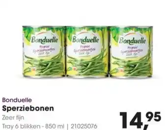 HANOS Bonduelle Sperziebonen aanbieding