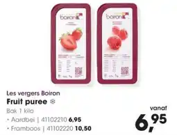 HANOS Les vergers Boiron Fruit puree aanbieding