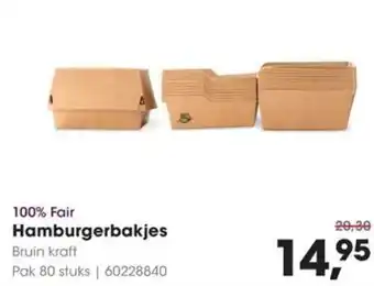 HANOS 100% Fair Hamburgerbakjes aanbieding