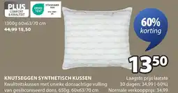 Jysk Knutseggen synthetisch kussen aanbieding