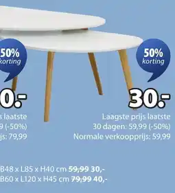 Jysk Lejre salontafel aanbieding