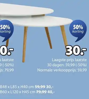 Jysk Lejre salontafel aanbieding